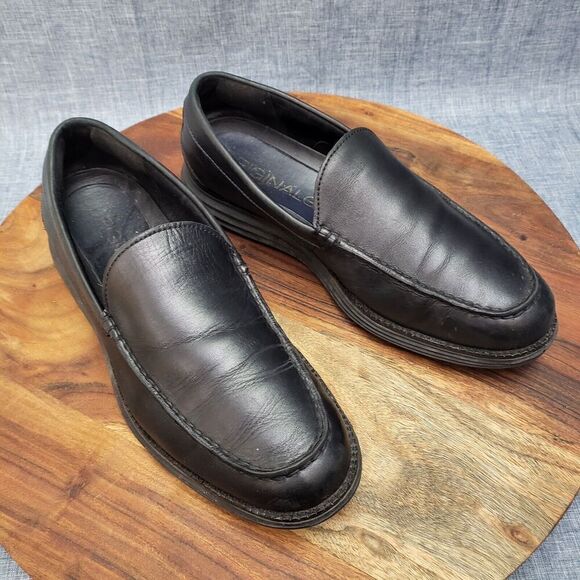 COLE HAAN Loafers Original Grand Leather Slip-On Black Men's 9M - Picture 1 of 12